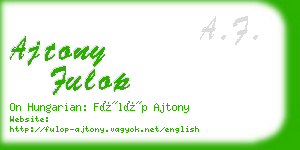 ajtony fulop business card